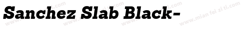 Sanchez Slab Black字体转换